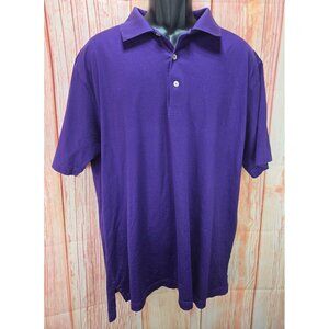 Peter Millar Mens Purple Polo Shirt XL 100% Cotton